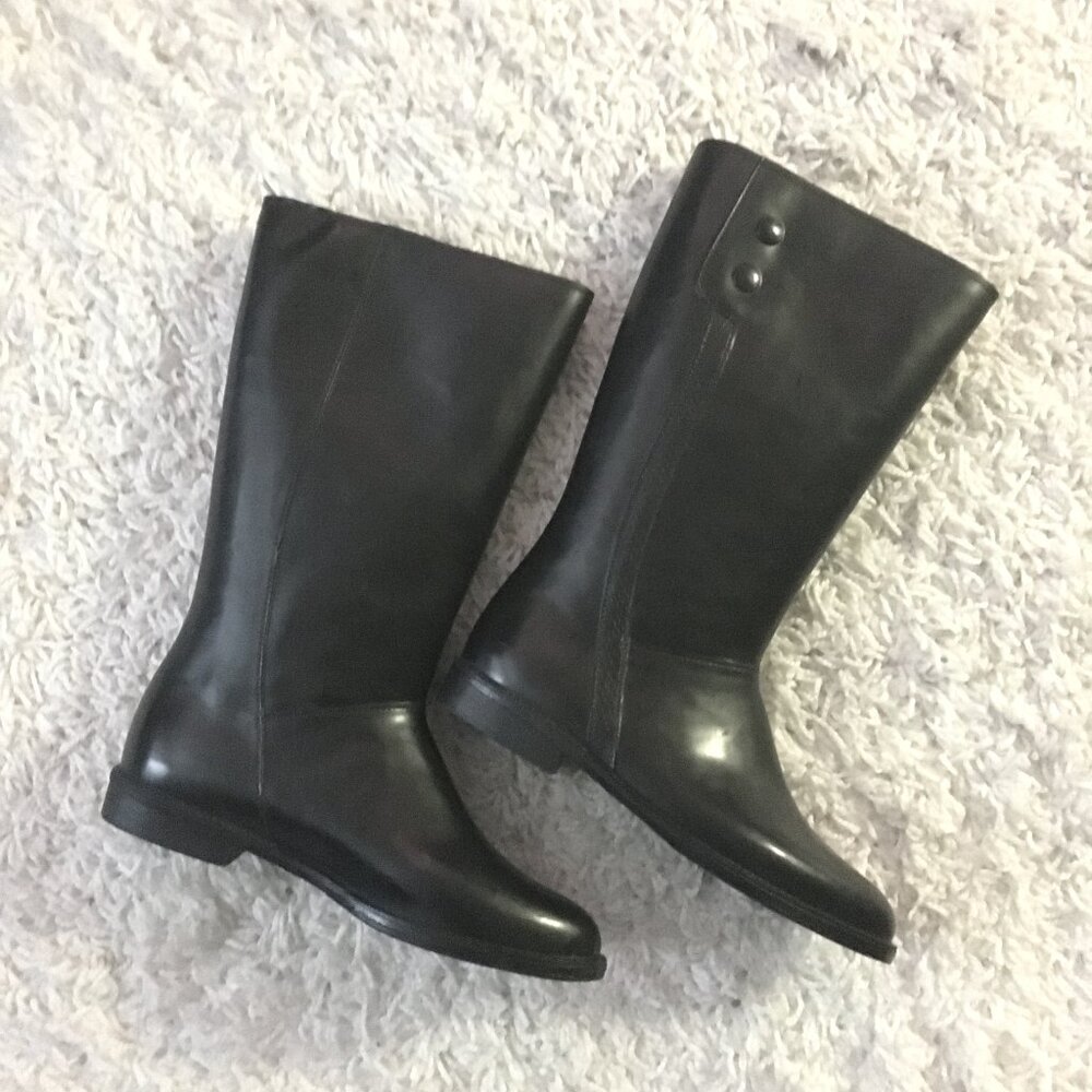 Vintage Weatherguard Black Rubber Rain Utility Boots 7 Waterproof Made in Canada